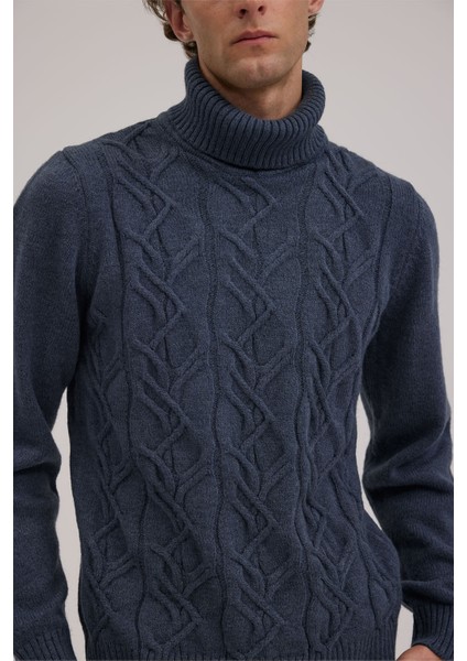 İndigo Slim Fit Tam Balıkçı Yaka Erkek Triko modelleri