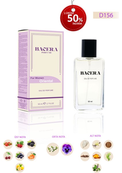 Bacera D156 Kadın Parfüm 50 ml