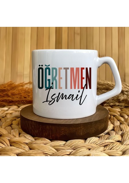 Kişiye Özel Elit Kupa Öğretmen Renkli Harf Temalı 180ML fiyatları