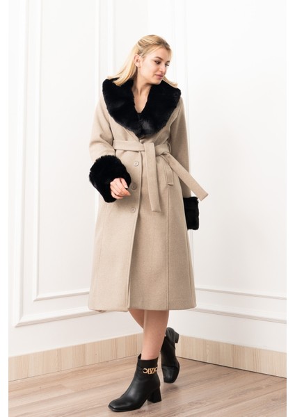 Celeste Premium Peluş Detaylı Kaşe Palto 2610 fiyatları