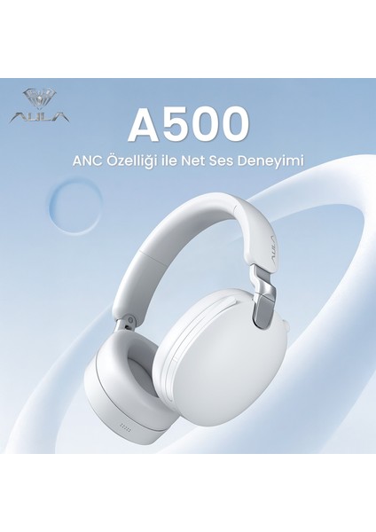 A500 Hybrid Anc 2.4ghz Kablosuz ve Bluetooth 5.4 Aux Mikrofonlu Kulak Üstü Kulaklık Bej fiyatları