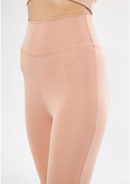 Dalgıç Yüksel Bel Ispanyol Paça Tayt - Bej -Vlmr modelleri