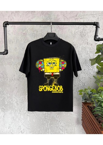 Bisiklet Yaka Kısa Kol Çocuk Baskılı T-Shirt - Siyah -Vlmr