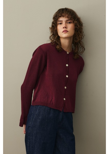 Pamuk Hırka Bordo fırsatları