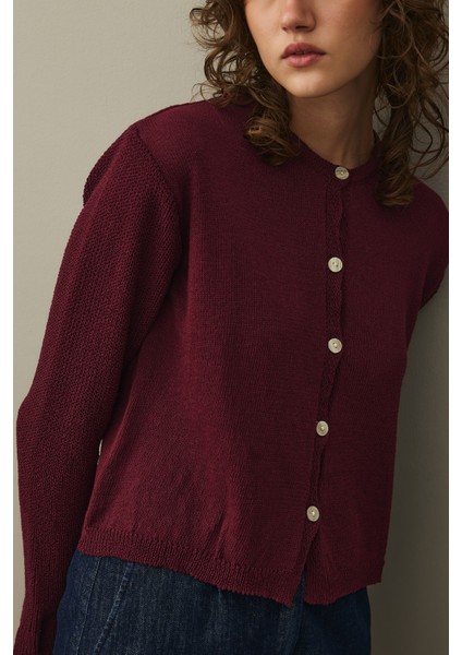 Pamuk Hırka Bordo indirimleri