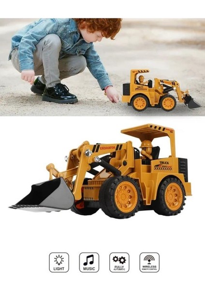 Şarjlı Kumandalı Çocuk Eğitici Full Fonksiyon Oyuncak Araç Iş Makinası Kepçe fiyatları