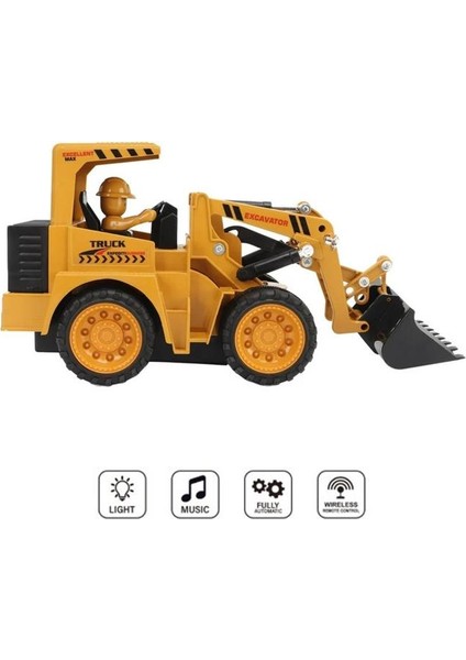Şarjlı Kumandalı Çocuk Eğitici Full Fonksiyon Oyuncak Araç Iş Makinası Kepçe indirimleri