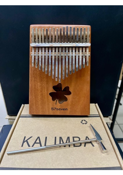 4 Yapraklı Yonca Desenli 17 Tuşlu Kalimba Kod 5065