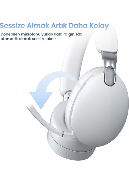 A500 Hybrid Anc 2.4ghz Kablosuz ve Bluetooth 5.4 Aux Mikrofonlu Kulak Üstü Kulaklık Siyah fırsatları