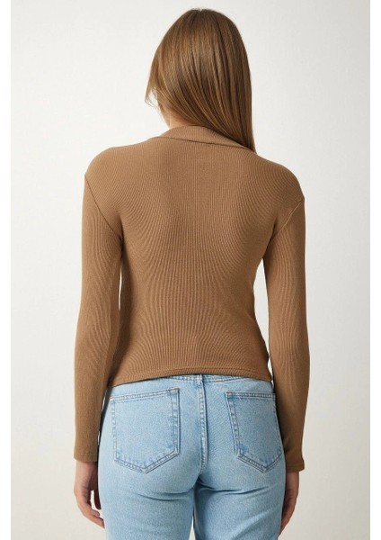 Kadın Full Likralı Fitilli Kaşkorse Body - Kahve -Vlmr fiyatları