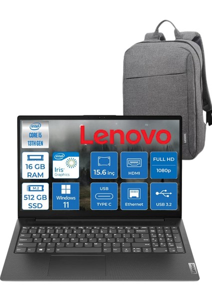 V15 G4 Iru 83A100A5TR I5-13420H 16 GB 512 GB SSD UHD Graphics 15.6 Fhd W11P Dizüstü Bilgisayar