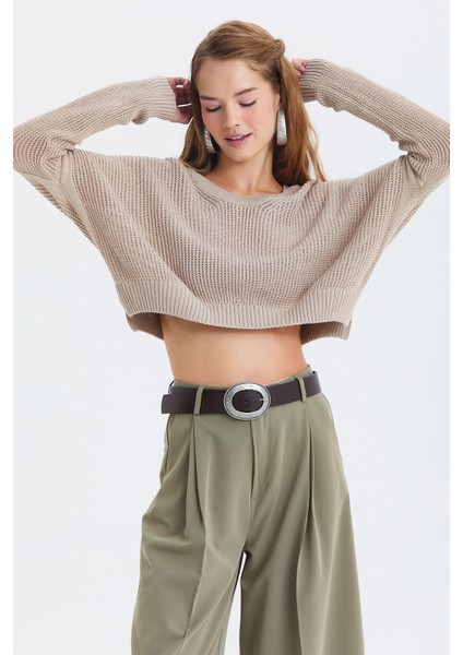 Yuvarlak Tokalı Bohem Kemer Kahverengi fiyatları