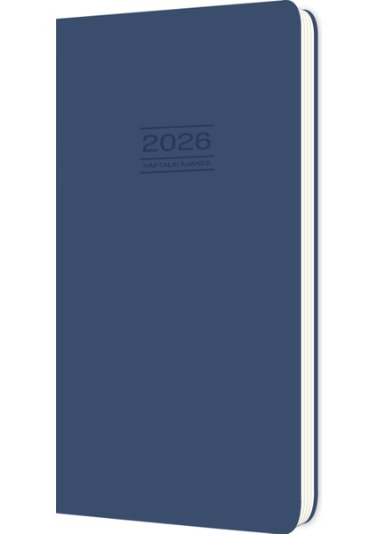 Keskin 2026- 8*16 Ciltli Haftalık Cep Ajandası - Lacivert