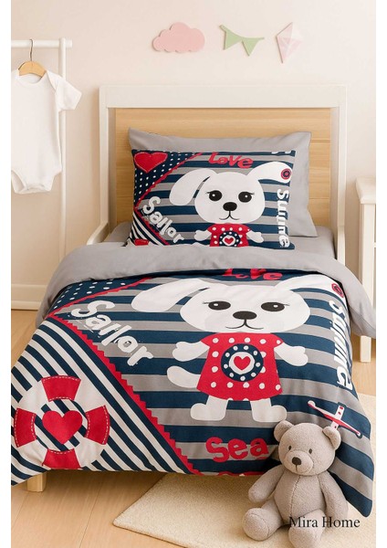 Yenidoğan Erkek Bebek Nevresim Takımı &AMP;#37;100 Pamuklu Sailor modelleri