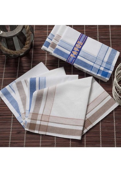 Yavuz Kutulu 39X39 cm 12 Adet Kumaş Mendil Ym 01