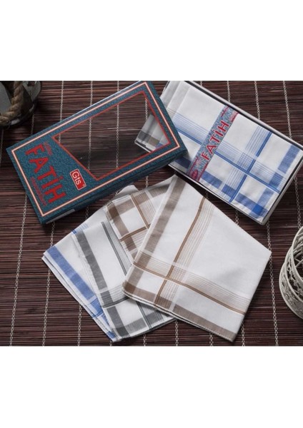 Fatih Kutulu 40X40 cm 12 Adet Kumaş Mendil Fm 02