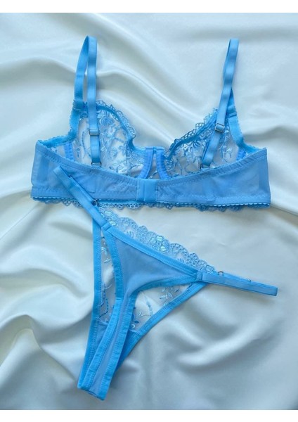 Mavi Balenli Bralet Takım