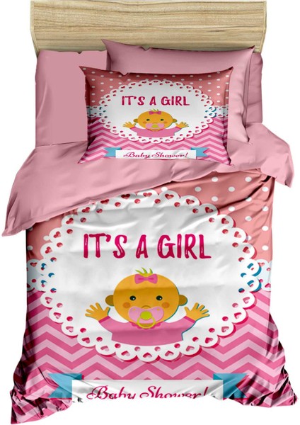 Yenidoğan Kız Bebek Nevresim Takımı &AMP;#37;100 Pamuklu Baby Emzik