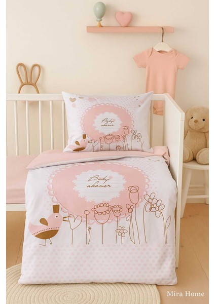 Yenidoğan Kız Bebek Nevresim Takımı &AMP;#37;100 Pamuklu Baby Shower