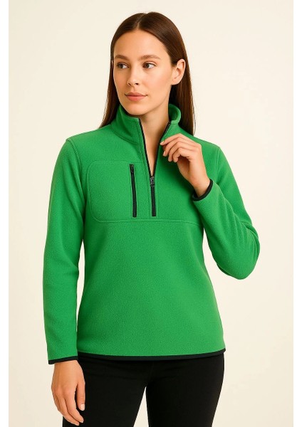 Kadın Polar Kazak - Yeşil -Vlmr fırsatları