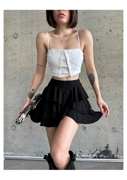 Kadın Mykonos Basic Etek - Siyah -Vlmr