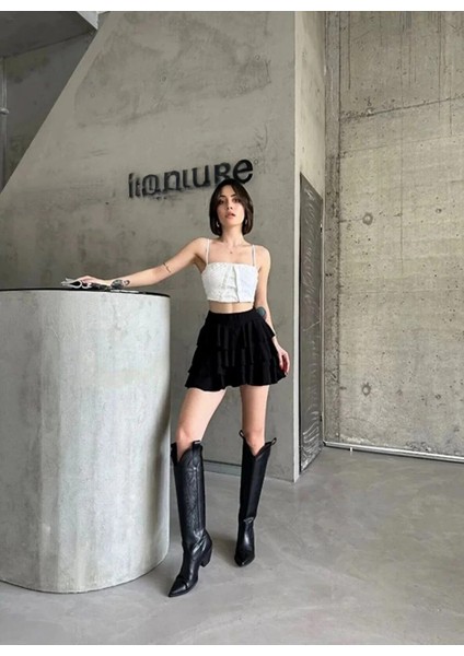 Kadın Mykonos Basic Etek - Siyah -Vlmr fiyatları