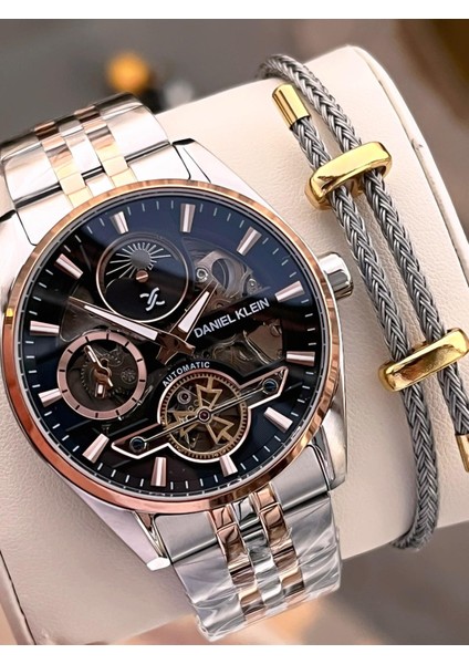 Otomatik Mekanizma Mehtap ve Güneş Kadranlı 2 Yıl Garantili Erkek Kol Saati OTM.14266.5