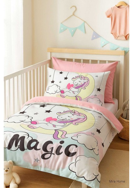 Dijital Baskılı 3D Pamuklu Yenidoğan Bebek Nevresim Takımı Magic modelleri