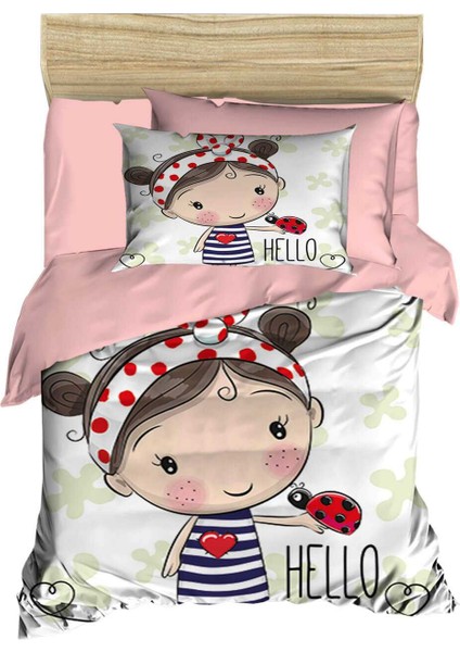 Dijital Baskılı 3D Pamuklu Yenidoğan Bebek Nevresim Takımı Hello Girl fiyatları