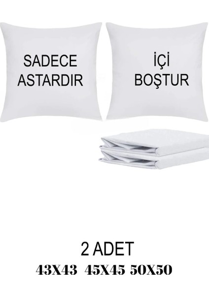 2 Adet Fermuarlı Kırlent Iç Astarı 3 Ebat Kırlent Içi Yastık Kılıf Astar