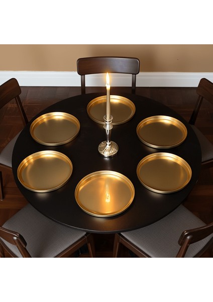 Home 6'lı Derin Sunumluk Tepsi Seti - Gold