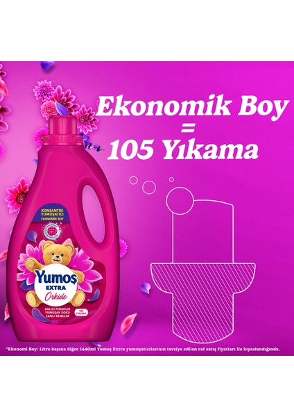 Extra Konsantre Çamaşır Yumuşatıcısı Orkide 105 Yıkama 2520ML X1