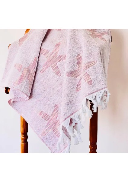 Renkli Yıldız Desenli Plaj Havlusu/banyo Havlusu 70X140 Cm-Pem