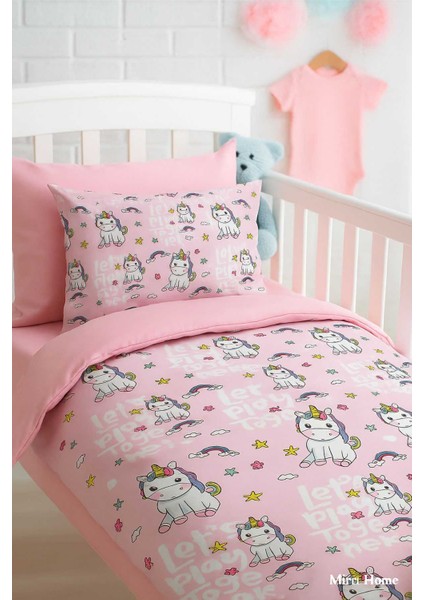 Dijital Baskılı 3D Pamuklu Yenidoğan Bebek Nevresim Takımı Lets Play Together modelleri