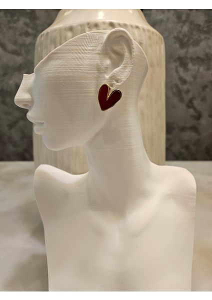 1 Çift Kalpli Küpe-18K Altın Kaplama fiyatları