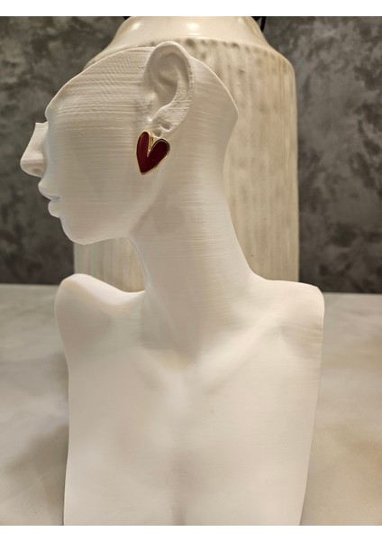 1 Çift Kalpli Küpe-18K Altın Kaplama modelleri