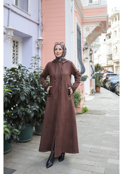 Melina Süet Kapüşonlu Kap – 422158