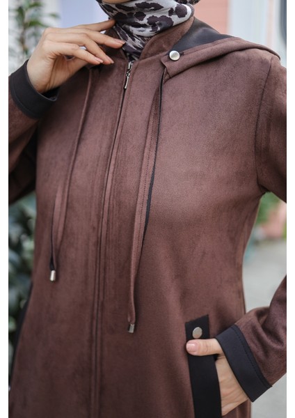 Melina Süet Kapüşonlu Kap – 422158 fırsatları