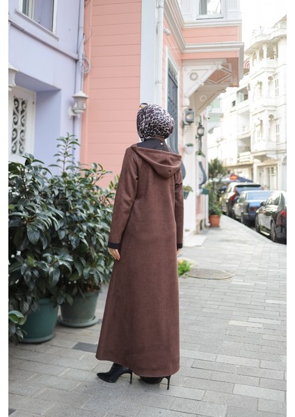 Melina Süet Kapüşonlu Kap – 422158