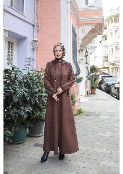 Melina Süet Kapüşonlu Kap – 422158