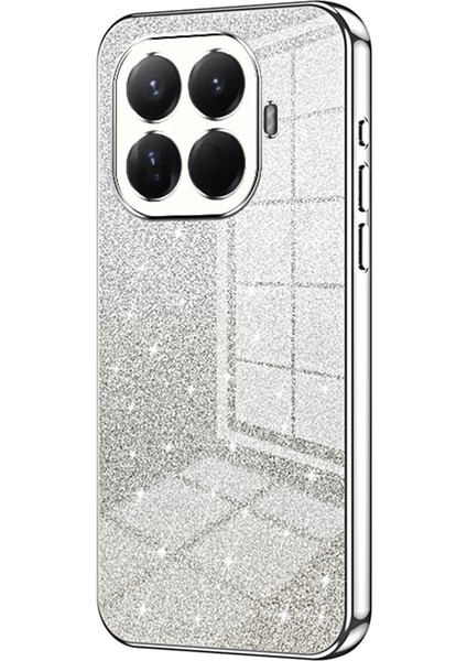 Xiaomi 15T Pro Kılıf Elektrokaplama Degrade Simli Tpu Telefon Kılıfı - Gümüş (Yurt Dışından)