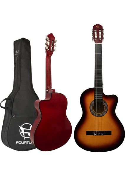 Luca CW-200SB Sunburst Kesik Kasa Klasik Gitar Seti 4/4 Sap Ayarlı (Cutaway) fiyatları