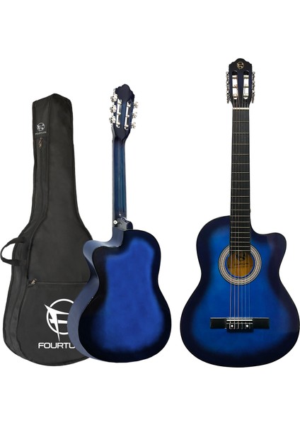 Luca CW-200BL Mavi Kesik Kasa Klasik Gitar Seti 4/4 Sap Ayarlı (Cutaway) fiyatları