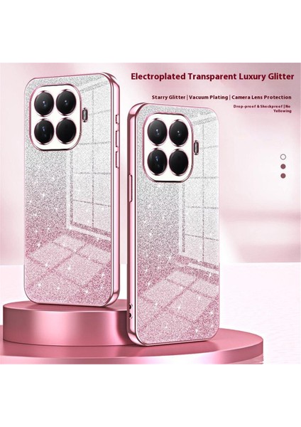 Xiaomi 15T Pro Kılıf Elektrokaplama Degrade Simli Tpu Telefon Kılıfı - Pembe (Yurt Dışından) modelleri