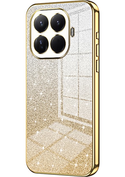 Xiaomi 15T Pro Kılıf Elektrokaplama Degrade Simli Tpu Telefon Kılıfı - Altın (Yurt Dışından)