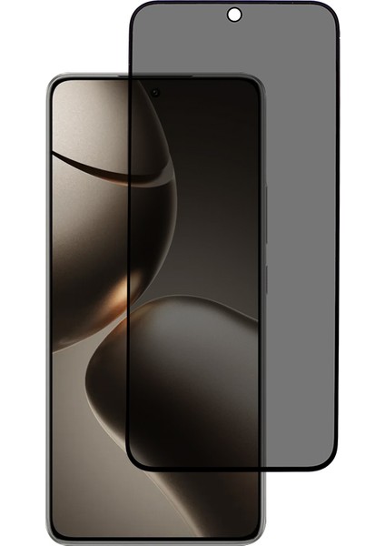 Xiaomi 15T Pro / Xiaomi 15T Için Anti-Peep Temperli Cam Tam Kaplama Ipek Baskılı Ekran Koruyucu (Yurt Dışından)