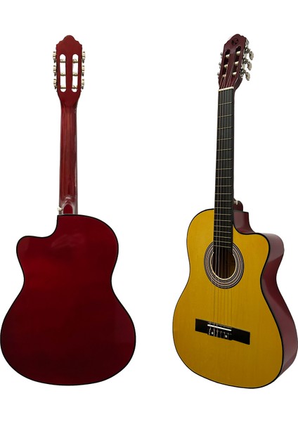 Luca CW-200YL Sarı Kesik Kasa Klasik Gitar Seti 4/4 Sap Ayarlı (Cutaway) modelleri