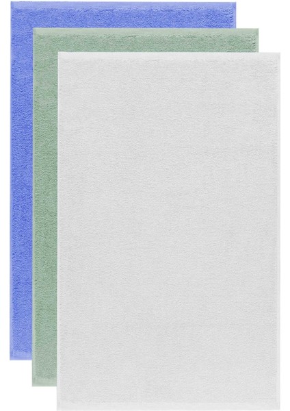 3 lü Düz Renk El Yüz Havlu Seti &amp;#37;100 Pamuklu 50x90 Cm Mavi-Yeşil-Beyaz fiyatları