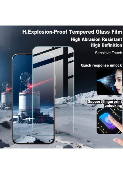 Xiaomi 15T / 15T Pro Ekran Koruyucu Temperli Cam Filmi (Tam Kapsama Değil) (Parmak Izi Kilidi) Için Imak H Serisi (Yurt Dışından) modelleri
