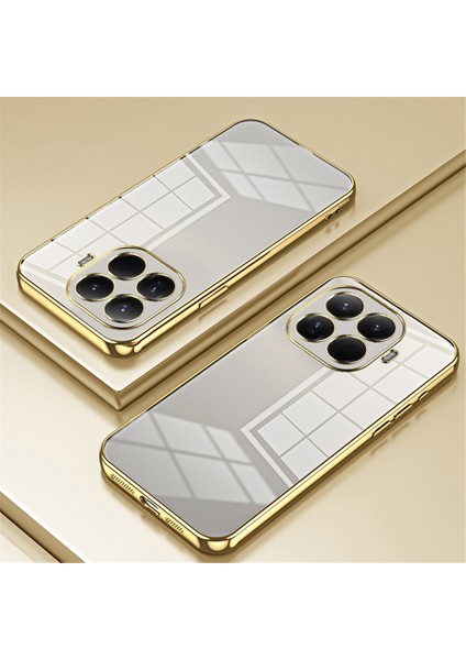 Xiaomi 15T Pro Kılıf Galvaniz Çerçeve Yumuşak Tpu Telefon Kılıfı - Altın (Yurt Dışından) indirimleri